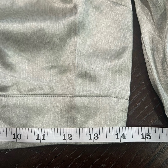 ASTR The Label Mint Mojito Green Asymmetrical Tie Front Blouse Size Medium NWOT - Picture 12 of 13